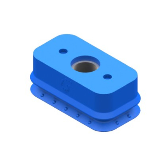 O30x55mm PU tapadókorong 1.5 redős, téglalap alakú és G1/4" fittinggel.