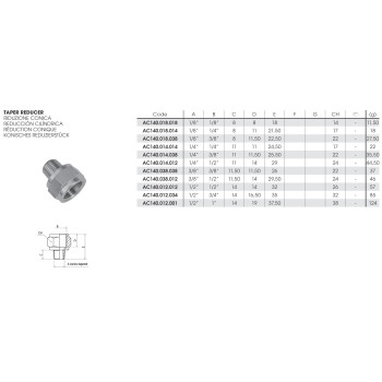 Szűkítő közcsavar (1/2" külső - 1/2" belső menet)