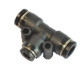 T-csatlakozó - d2=12 mm d1=8 mm, műanyag, fekete