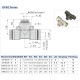 T-csatlakozó - d2=8 mm d1=6 mm, műanyag, szürke