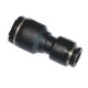 Toldó csatlakozó - d1=12mm d2=10mm, műanyag, fekete