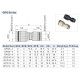 Toldó csatlakozó - d1=8mm d2=4mm, műanyag, szürke