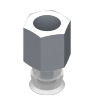 11mm-es FDA szilikon lapos tapadókorong, G1/8" belső menettel.