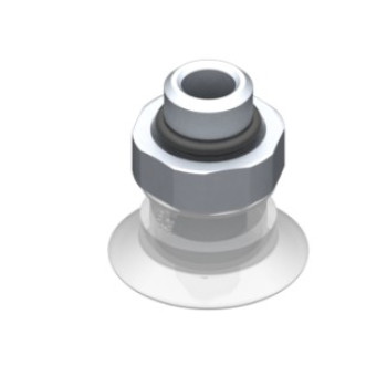 22mm-es FDA szilikon lapos tapadókorong, G1/8" külső menettel.