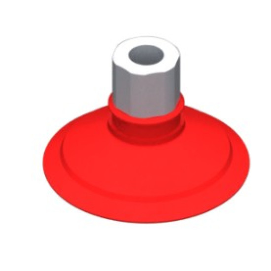 53mm-es szilikon lapos tapadókorong, G1/8" belső menettel.