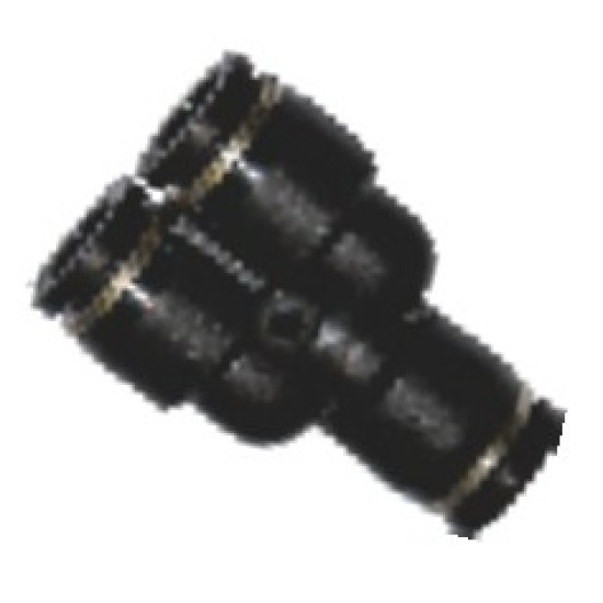 Y-csatlakozó - d=8mm, műanyag, fekete